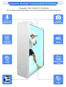 Pantalla LCD Transparente <span class=keywords><strong>de</strong></span> 86 Pulgadas para Interiores, con Gráficos <span class=keywords><strong>Animados</strong></span> en 3D, Texto Interactivo, Pantalla Táctil, Gabinete Holobox con CMS Integrado - Product Image 6