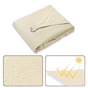 (We Make Custom Size) Auvent Pare-Soleil en Bâche pour Terrasse Extérieure, Jardin, Abri de Voiture, Voile <span class=keywords><strong>d</strong></span>'<span class=keywords><strong>Ombrage</strong></span> <span class=keywords><strong>Rectangulaire</strong></span> Grise Imperméable - Product Image 4
