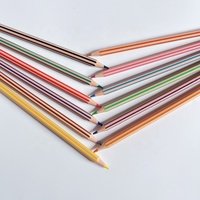 Crayons de couleur en plastique rayés de 7 pouces, sans bois, pastel, 12 couleurs, emballage personnalisé, logo OEM, pour enfants, peinture, cadeau, vente en gros
