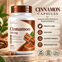 Cassia de Ceylan 500mg en Capsules Végétales (200 unités) Non-OGM avec Mélange Quotidien pour Adultes – Soutien et Équilibre de la Glycémie