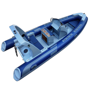 <span class=keywords><strong>Bateau</strong></span> gonflable <span class=keywords><strong>semi</strong></span>-<span class=keywords><strong>rigide</strong></span> Hypalon/PVC RIB 580C de haute qualité de 19ft avec coque en fibre de verre durable pour la pêche et le sauvetage - Product Image 1