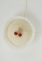 Lente Zomer Herfst Winter Nieuwe Rode Fruit Kersen Hanger Ketting 925 Zilver Niche Design Accessoires