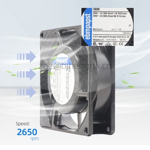 Ventilador Axial de Refrigeración para Servidor ebmpapst de 9 cm, 3950, 230 V CA, 92x92x25 mm, 11 W, 48 mA, 59 m³/h, 2650 rpm, con Rodamiento de Bolas - Product Image 3