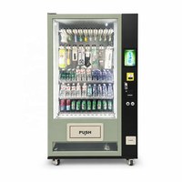 Distributeur automatique de snacks combiné avec crochets suspendus et rangées de ressorts hélicoïdaux pour bureau et école, certifié CE LVD EMC RoHS