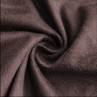 Tissu en suède 100 % polyester marron foncé, côté seul, pour canapé, vente en gros d'usine