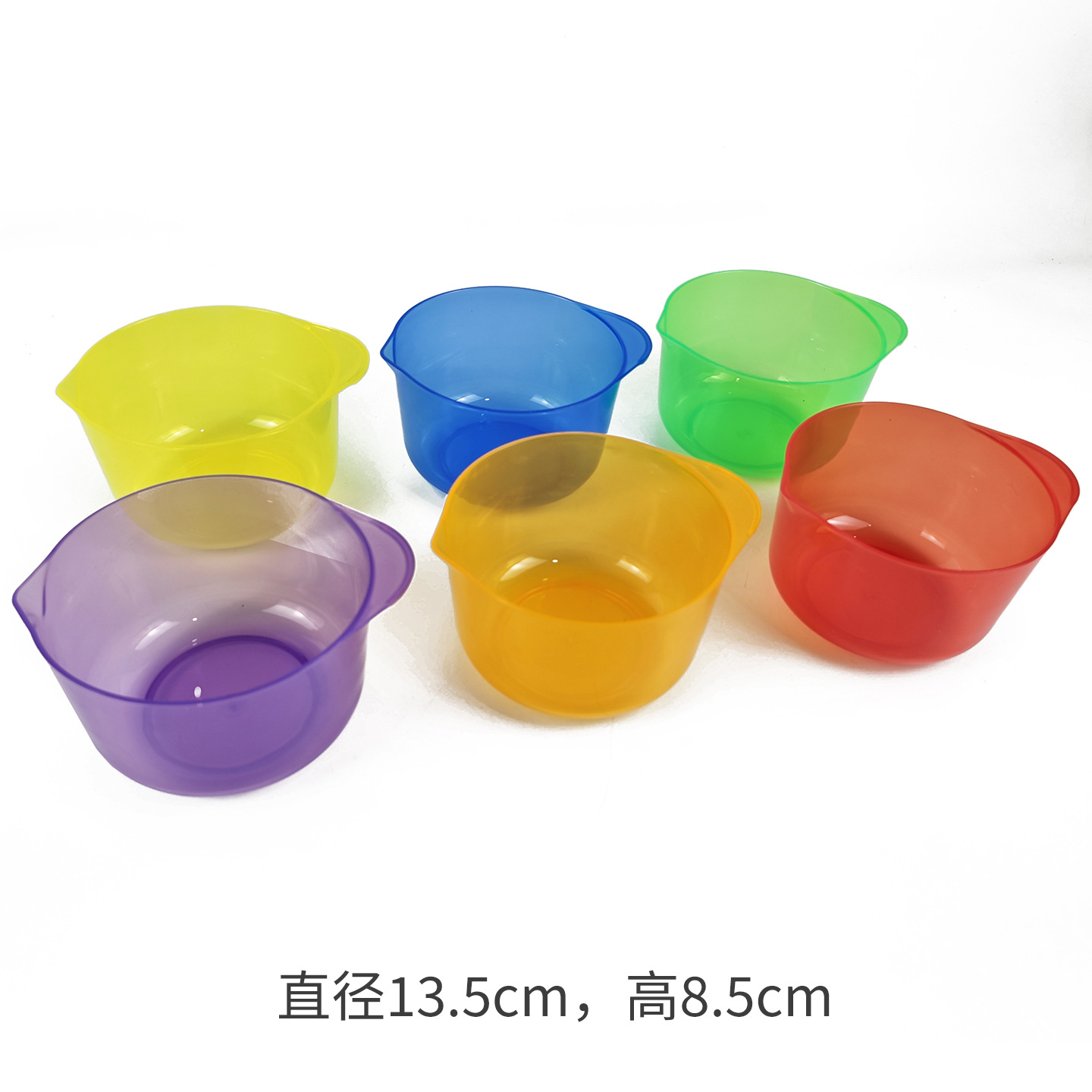 Colorful transparent basins-6 pcs/set