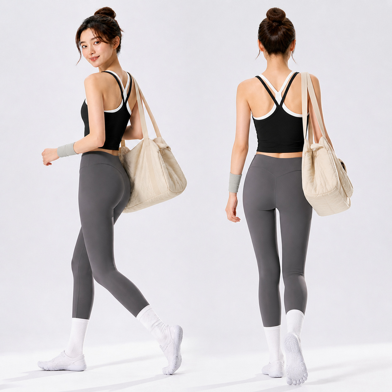 Women's for Sports Vest High Elastic Quick Dry Sleeveless for Tight-Fitting Striped Running Fitness Top for Yoga