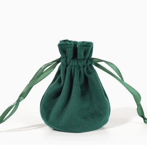 Bolsa de Tela de Terciopelo para Joyería, Estilo Nuevo, con Cordón, Bolsa Pequeña para Guardar Tesoros, Bolsa de la Suerte, Impresa con Serigrafía, Reciclable - Product Image 2