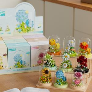 Conjunto de micropartículas, juego de bloques de construcción educativos DIY, nuevo regalo de plástico para el Día del Maestro en idiomas de Flower7392-7422 - Product Image 3