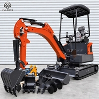 Mini-excavatrice FULCORE avec service après-vente complet, capacité de la benne de 0,02 m³, faible pression au sol pour la construction