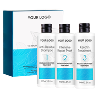 Ensemble de traitement capillaire à la kératine personnalisé en gros - Ingrédients naturels ACAI, lisse, adoucit, hydrate, ajoute de la brillance, réduit les frisottis