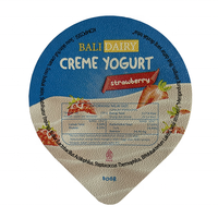 Artificiellement aromatisé glacée à la noix de coco de papier d'aluminium de cachetage de couvercle