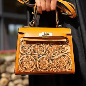 Borsa vintage in vera pelle di mucca di moda di alta qualità designer famoso marchio personalizzato logo borse da donna di lusso a tracolla da donna