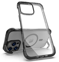 Coque de téléphone COSYU antichoc transparente noire magnétique en TPU+PC, étanche, design sportif, avec béquille pour séries 17/16/15/14/13/12