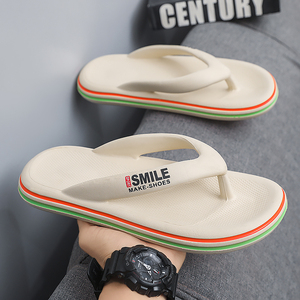 Smile Make-Shoes White EVA <b>Slides</b> Open Toe Anti-Slippery Summer Fashion Flip Flops - Product Image 2