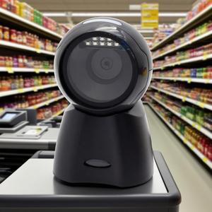 เครื่องสแกนบาร์โค้ดแบบตั้งโต๊ะสำหรับซูเปอร์มาร์เก็ต รองรับการสแกนแบบแฮนด์ฟรี ใช้คิวอาร์โค้ด ความเร็วสูง พอร์ต USB รองรับบาร์โค้ด 1D 2D แบบรอบทิศทาง 100 ครั้ง/วินาที สำหรับการชำระเงิน - Product Image 1