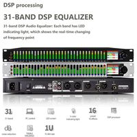 Paulkitson EQ231 DSP Égaliseur audio Équipement de traitement du son Targa 31 bandes avec coque métallique