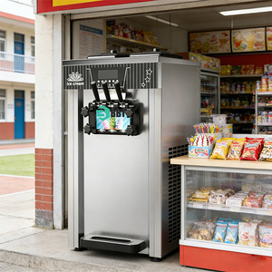 Machine à glace molle italienne haut de gamme pour usage commercial, construction en acier inoxydable, capacité de 20 litres/heure - Product Image 2