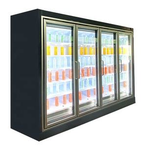 Réfrigérateur vertical multi-étagères pour supermarché, vitrine réfrigérée à porte vitrée pour boissons - Product Image 2
