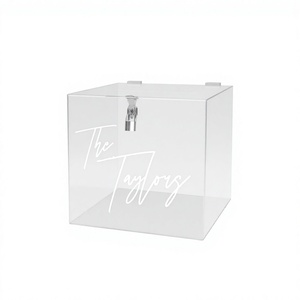 Fantastic Design Acrylic <b>Card</b> <b>Box</b> Excluisve Quality Square Shape <b>Wedding</b> <b>Card</b> <b>Box</b> At Cheap Price <b>Card</b> Storage <b>Box</b> - Product Image 1
