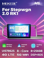 MEKEDE MS navegación GPS Android reproductor de audio para el coche para HONDA Stepwgn 2,0 RK1 8 + 256G 8 core 1280*720 resolución FM AM BT