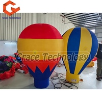 Ballon gonflable coloré arc-en-ciel de style ballon à air chaud pour décorations, ballon debout sur le toit pour l'extérieur, air froid, pour la publicité