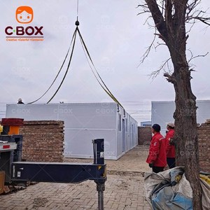 Cbox Maison préfabriquée portable, unité de logement temporaire pour secours en cas de catastrophe, bureau de construction, unités de vie, maison conteneur pliable - Product Image 6