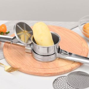 Presse-purée manuelle multifonctionnelle en acier inoxydable pour cuisine nordique, presse-purée professionnelle - Product Image 4