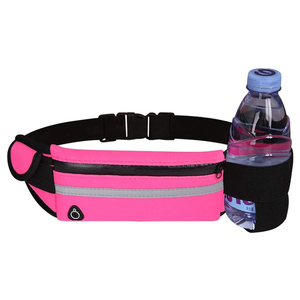 Chạy vành đai thắt lưng túi dây kéo phản quang thể thao màu hồng Waistpack cho tập thể dục ngoài trời đi bộ đường dài chạy bộ đi bộ Marathon cắm trại du lịch - Product Image 5
