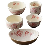 NEWELL Bol à soupe en céramique importé du Japon Bol à soupe aux fleurs de cerisier Bol à thé Style japonais