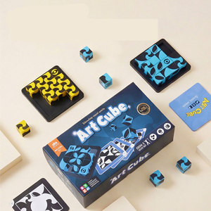 Jouets éducatifs en bois créatifs, <span class=keywords><strong>cube</strong></span> artistique, blocs de construction, raisonnement spatial, développement intellectuel pour les enfants - Product Image 5