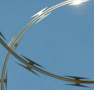 Fil de fer barbelé galvanisé à chaud, type lame de rasoir, bobine de 2,5 mm de diamètre pour clôture d'aéroport et construction de protection - Product Image 5