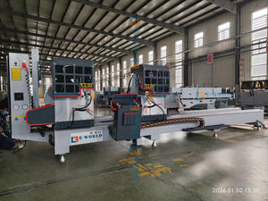 <span class=keywords><strong>Vente</strong></span> directe d'usine - Machine de fabrication de fenêtres et de portes - Scie à découper automatique à double tête CNC pour UPVC/aluminium/PVC avec moteur - Product Image 6