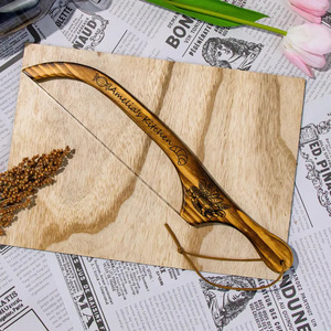 <span class=keywords><strong>Cuchillo</strong></span> de pan de madera personalizado para proveedores, cortador de masa madre dentado, rebanador ergonómico antideslizante, herramienta de cocina esencial para hornear - Product Image 1