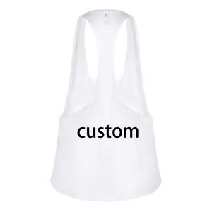 Camiseta sin mangas deportiva holgada con logo personalizable para mujer, ideal para fitness y uso exterior en verano - Product Image 3