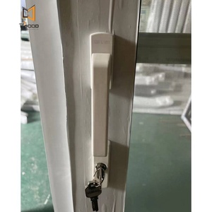 工場価格の白い<span class=keywords><strong>PVC</strong></span> UPVC製スライド式ドア、蚊帳付き、中庭用プッシュプル式 - Product Image 5