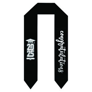 2025新製品高品質サテン生地低MOQクラス2025アングレド卒業ストールショールプレーン卒業優等生 - Product Image 2