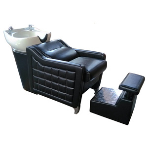 Sillón de Lavado de Cabello de Cuero Semi-Reclinable de Estilo Americano Moderno y Lujoso para Uso Comercial en Salones de Belleza y Peluquerías - Product Image 5