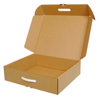 Emballage en carton ondulé personnalisé pour boîtes à papier d'ordinateur, design simple avec poignée