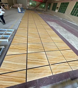 Dalle de <span class=keywords><strong>grès</strong></span> jaune à grain de <span class=keywords><strong>bois</strong></span> pour revêtement mural extérieur - Product Image 3