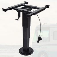 Pied de table en alliage d'aluminium et acier pour camping-car noir Partie de carrosserie pour camping-car Pied de table pour camping-car avec fonctions flexibles
