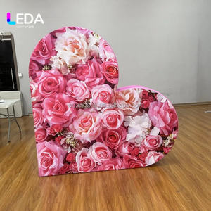 Support de toile de fond LEDA pour mariage, en aluminium, avec draperies en forme de cœur, arche en forme de cœur et housse, pour événements, fiançailles et propositions de mariage - Product Image 5