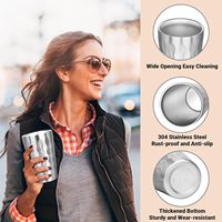 Mug à bière en acier inoxydable 304 de 450/550 ml, mug à thé, mug pour boissons, pour les restaurants, les bars, les barbecues, tasse à double paroi