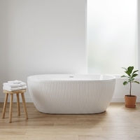 Vente en gros de baignoires ovales autoportantes en acrylique à surface ondulée de 59, 63 et 67 pouces pour usage résidentiel, commercial, villa, projet spa