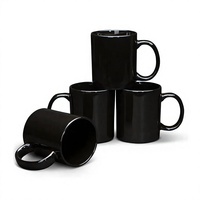 Mug à sublimation noir de 15 oz compatible micro-ondes - Revêtement de qualité alimentaire certifié SGS pour une utilisation quotidienne