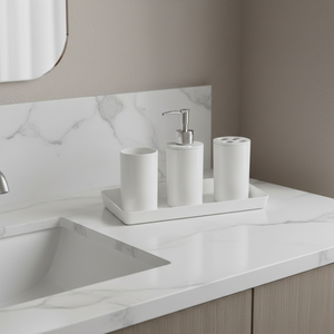 Vaso Circular de Diseño Moderno para Enjuague Bucal, Soporte para Pasta de Dientes y Cepillo de Dientes, Bandeja Circular para Desinfectante de Manos, Set de Baño para Hotel y Hogar - Product Image 5