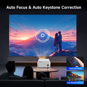 Projecteur LCD portable LED 4K Android 14 WiFi 650 ANSI avec télécommande, haut-parleur double bande, 8 Go pour chambre à coucher, modèle L018 Mini - Product Image 6