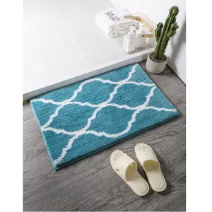 Felpudo antideslizante y absorbente para puerta de baño, alfombrilla de baño suave y peluda para disfrutar de tu familia, superventas