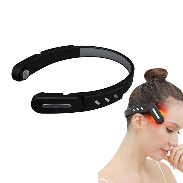 New Electric Stress Relief Sleep Instrument Anxiety Insomnia Device Relaxation Microcurrent Temple Head Massager with Heat Music