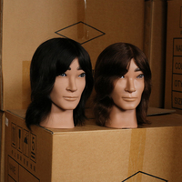 Perruques de cheveux humains populaires poupée factice tête formation homme tête homme barbier coiffeur 100 vrais cheveux humains Mannequin tête d'entraînement